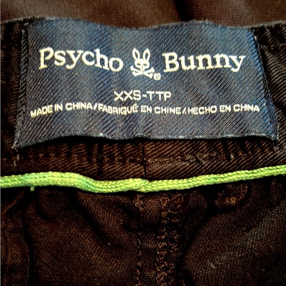 Psycho Bunny Mens Willis Stretch Shorts in Black Men’s Size XXS - Picture 4 of 7